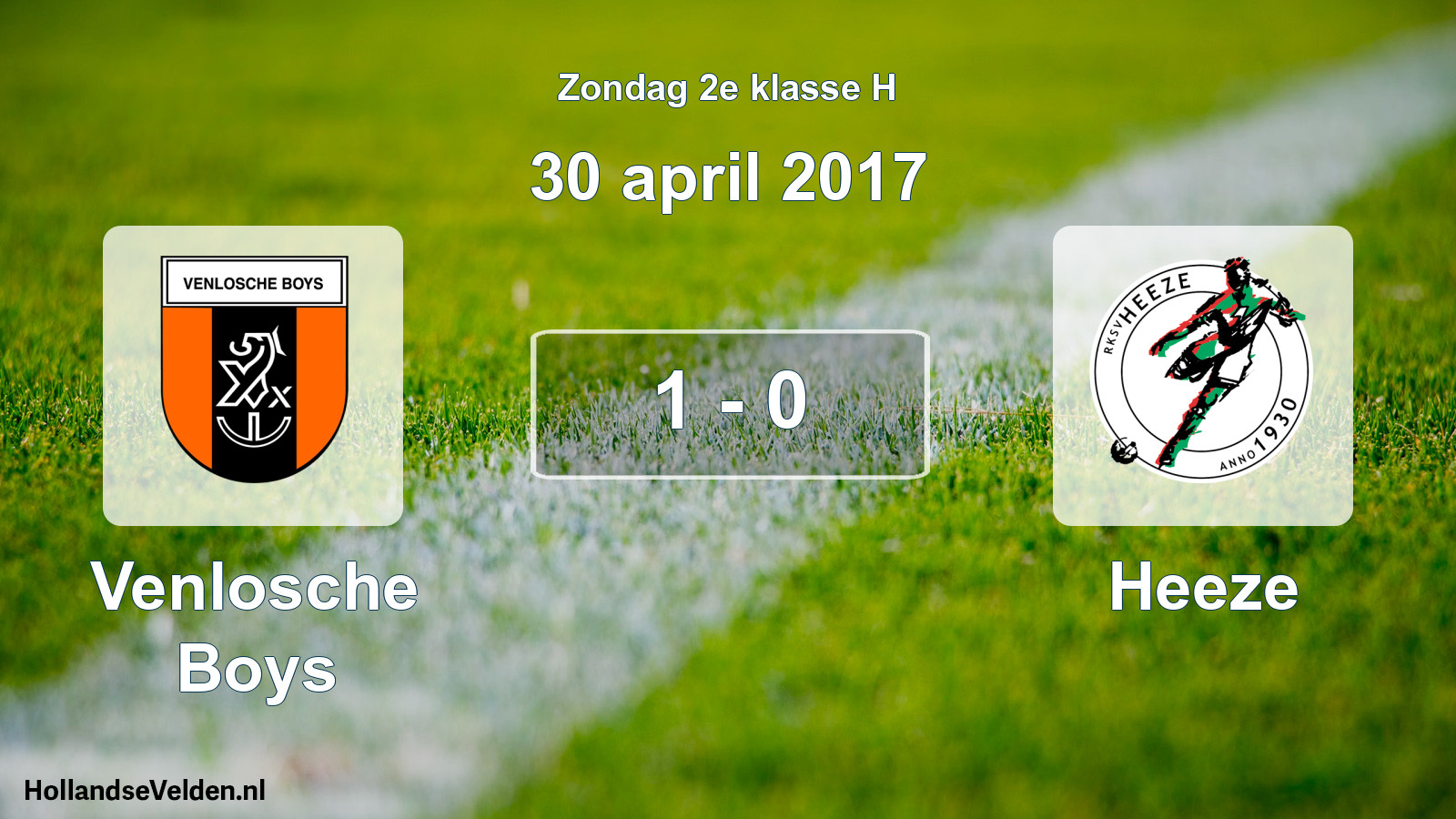 Total number of matches played: Venlosche Boys - Heeze 1 - 0 (30 April 2017)