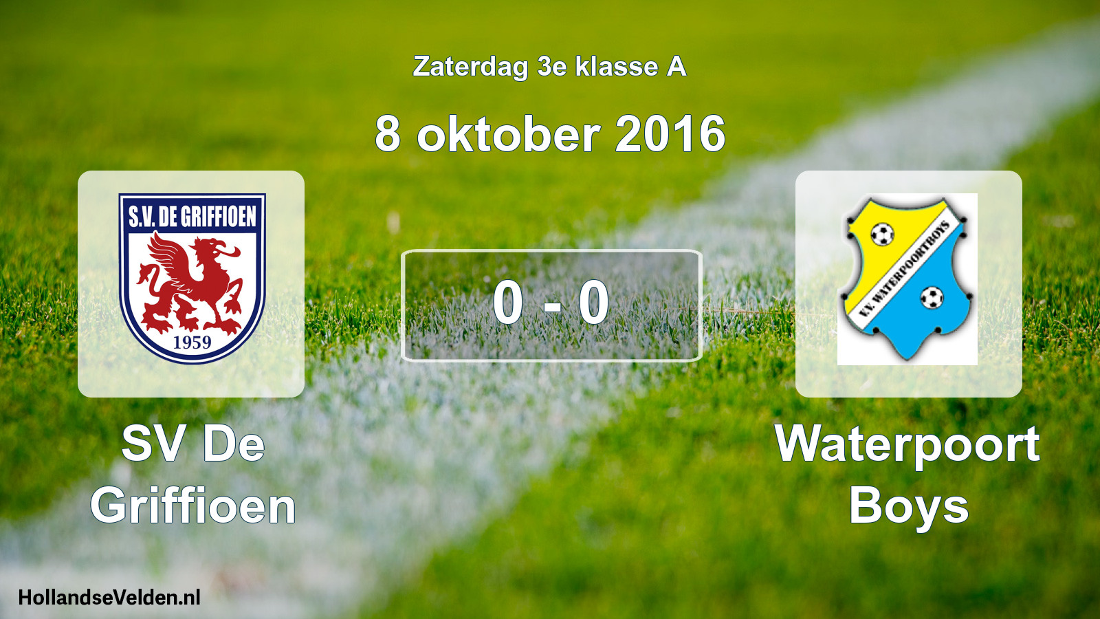 Total number of matches played: SV De Griffioen - Waterpoort Boys 0 - 0 (8 October 2016)