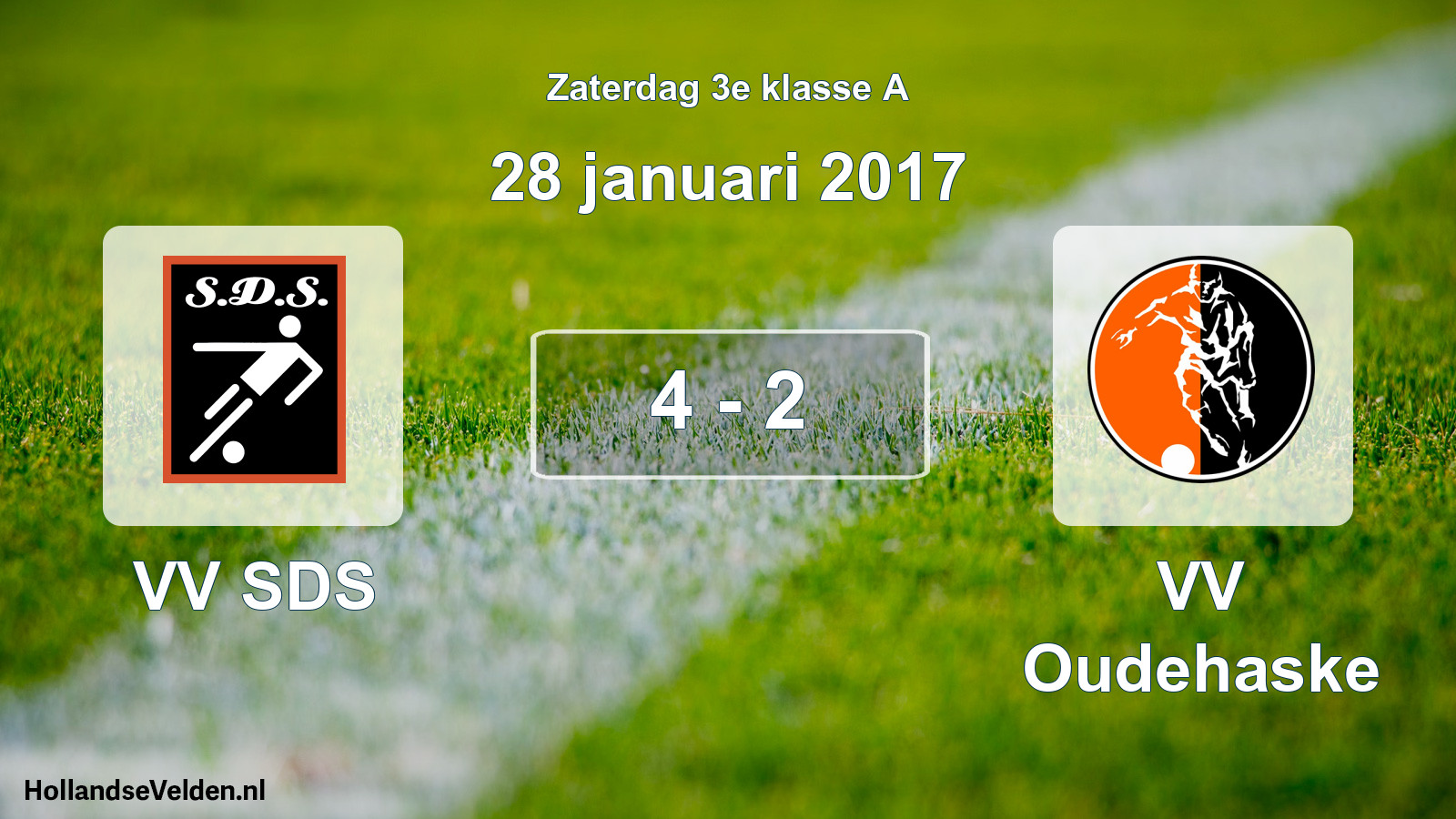 Total number of matches played: VV SDS - VV Oudehaske 4 - 2 (28 January 2017)