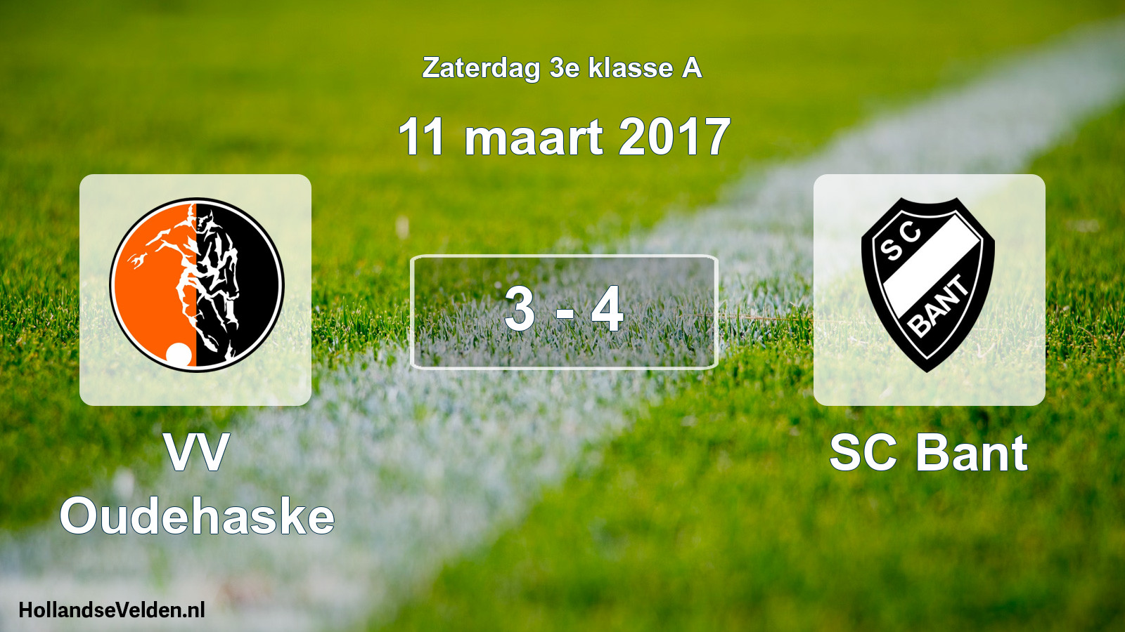 Total number of matches played: VV Oudehaske - SC Bant 3 - 4 (11 March 2017)