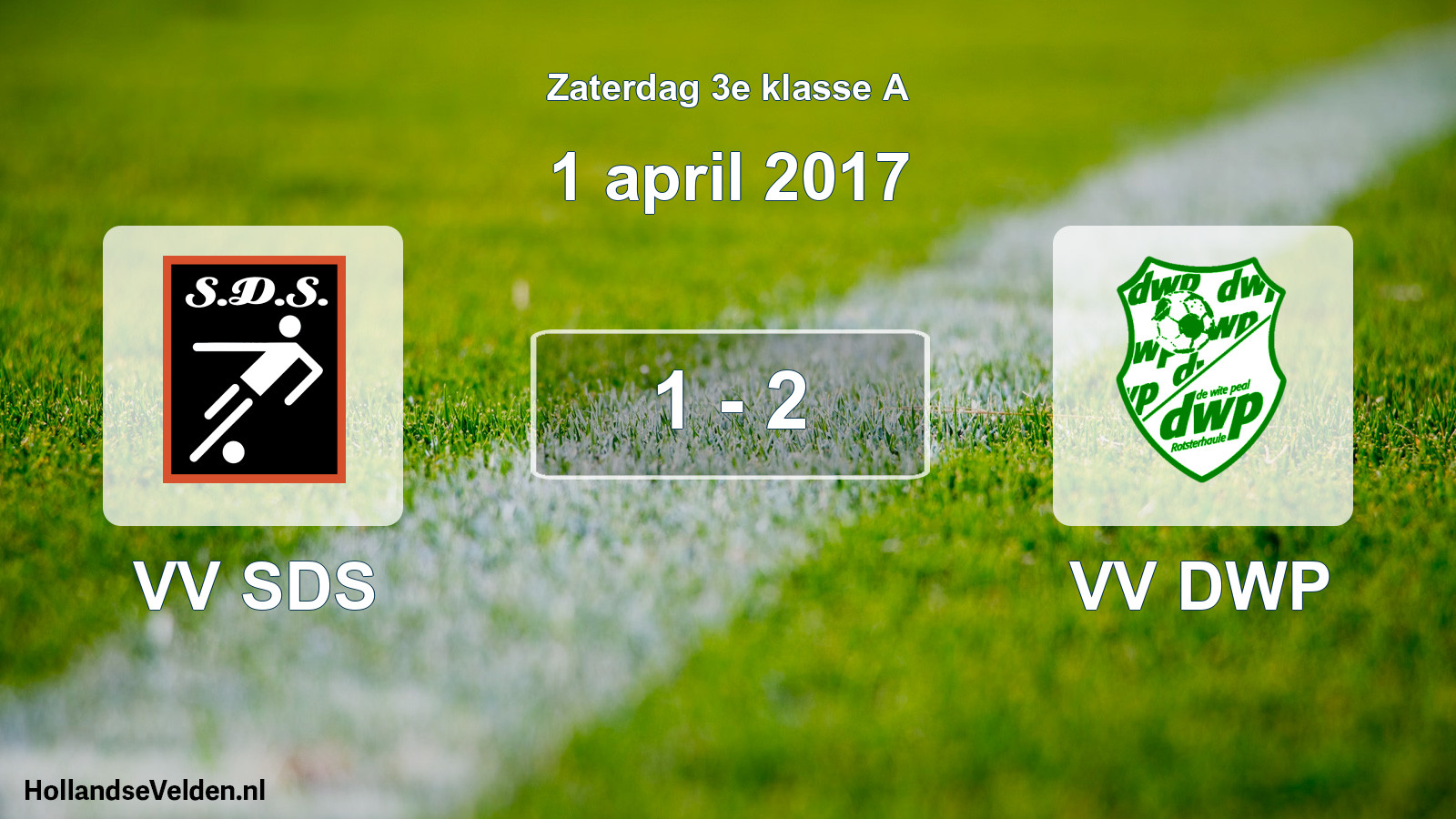 Total number of matches played: VV SDS - VV DWP 1 - 2 (1 April 2017)