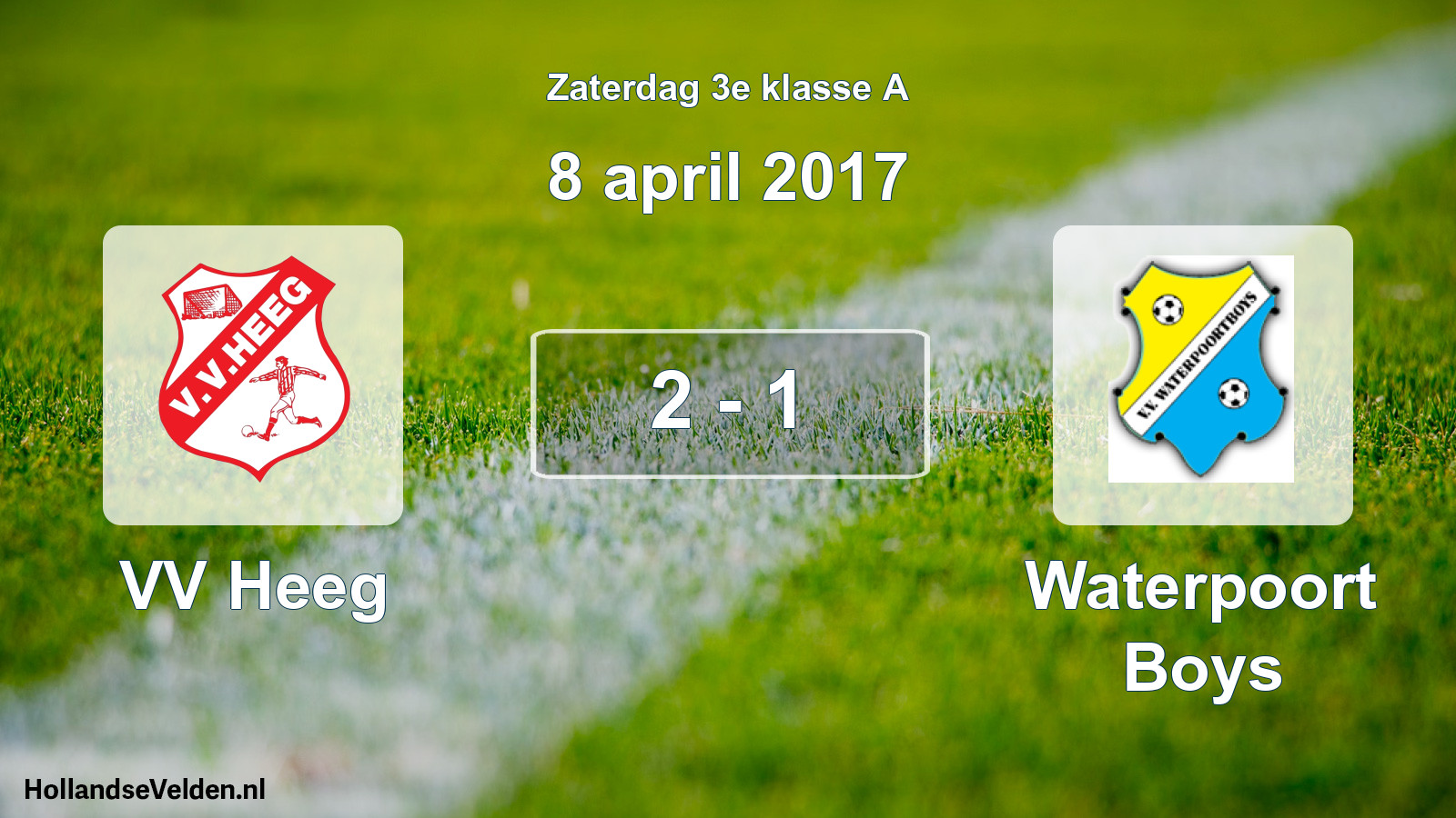 Total number of matches played: VV Heeg - Waterpoort Boys 2 - 1 (8 April 2017)