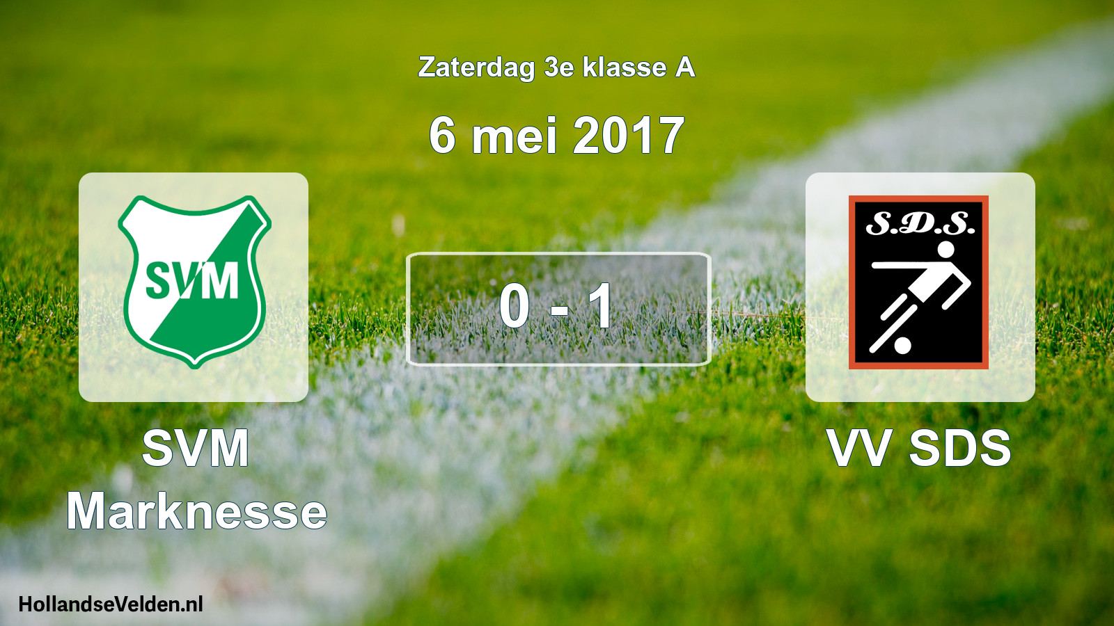 Total number of matches played: SVM Marknesse - VV SDS 0 - 1 (6 May 2017)