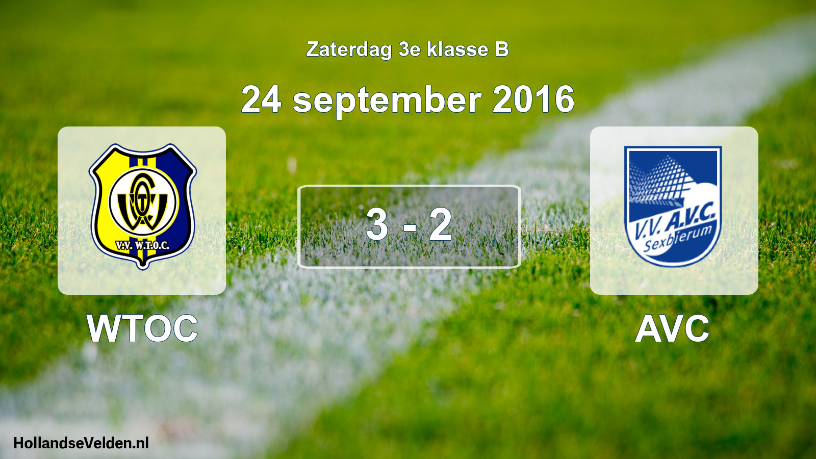 Total number of matches played: WTOC - AVC 3 - 2 (24 September 2016)