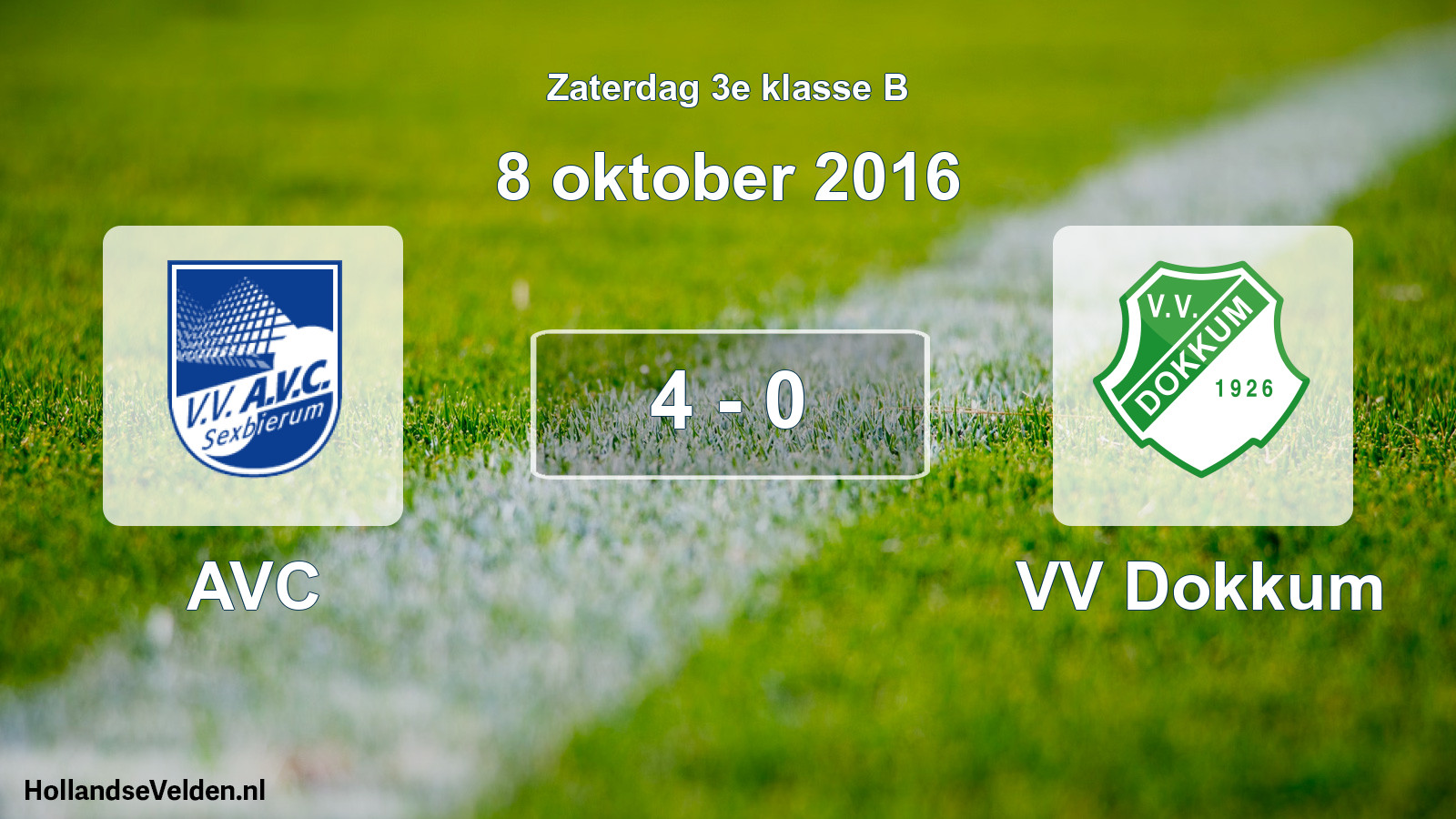 Total number of matches played: AVC - VV Dokkum 4 - 0 (8 October 2016)