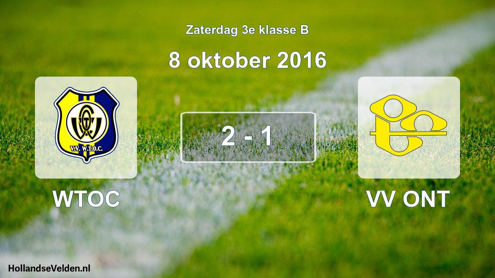 Total number of matches played: WTOC - VV ONT 2 - 1 (8 October 2016)