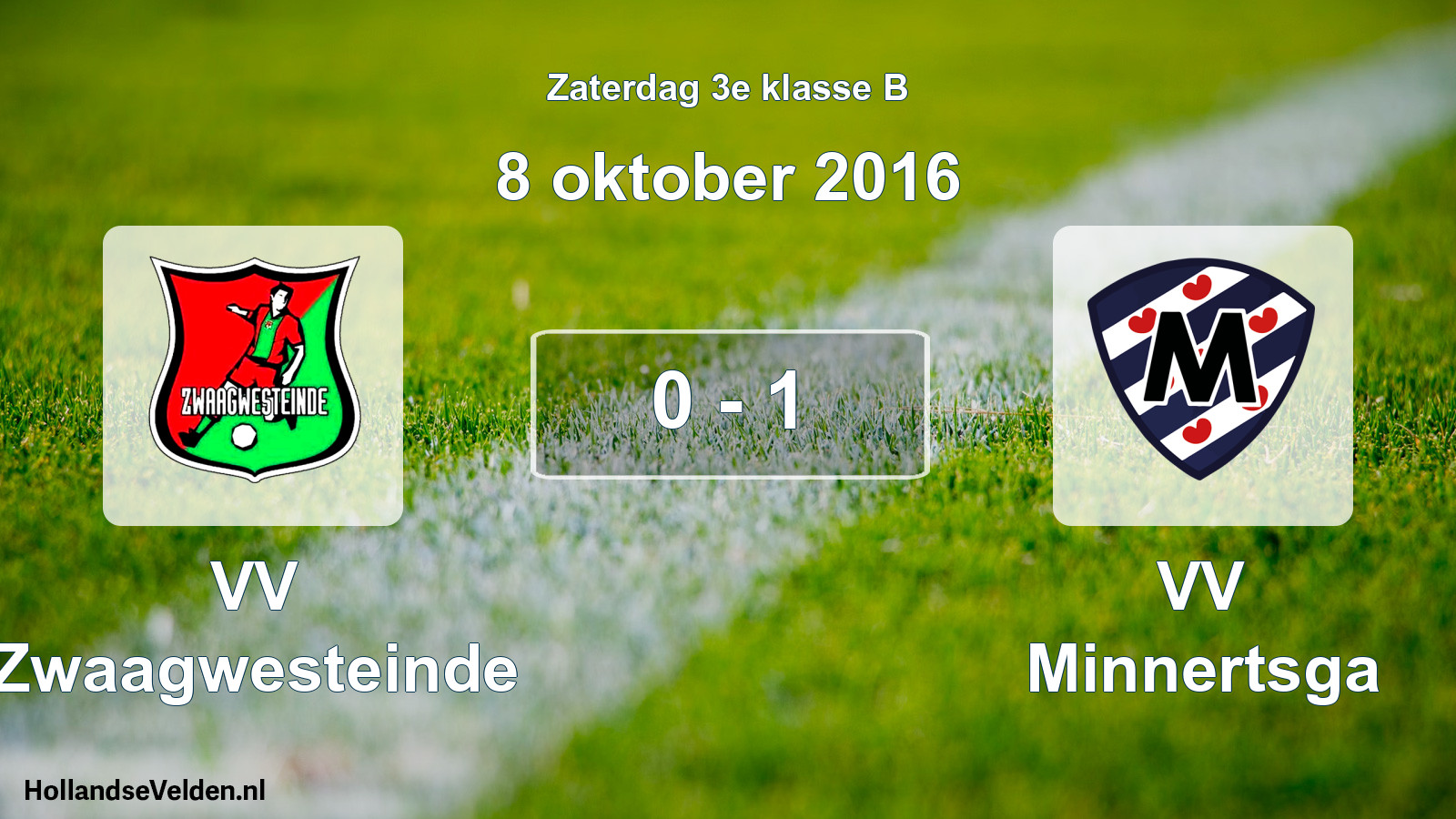 Total number of matches played: VV Zwaagwesteinde - VV Minnertsga 0 - 1 (8 October 2016)