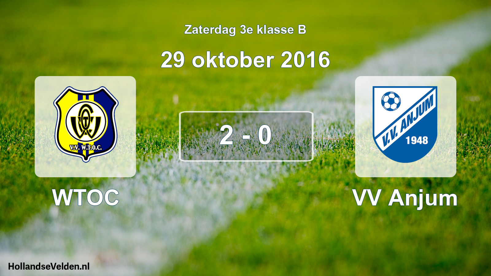 Total number of matches played: WTOC - VV Anjum 2 - 0 (29 October 2016)