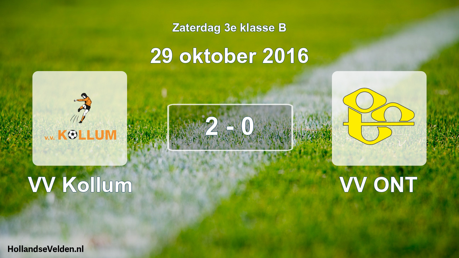 Total number of matches played: VV Kollum - VV ONT 2 - 0 (29 October 2016)