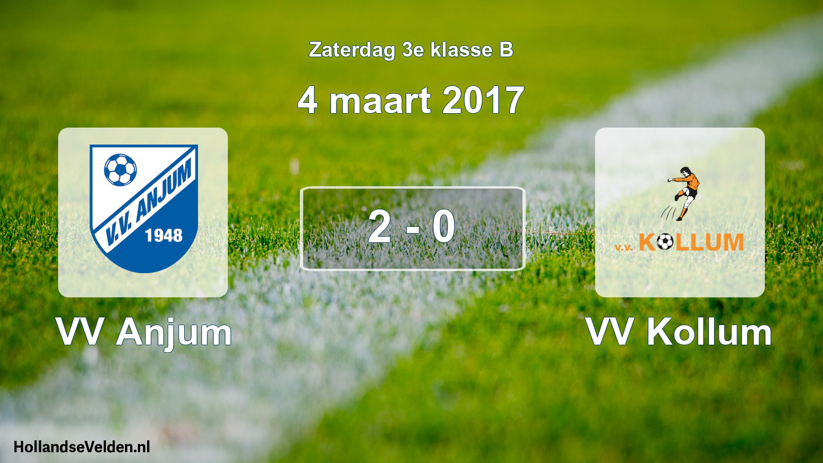 Total number of matches played: VV Anjum - VV Kollum 2 - 0 (4 March 2017)