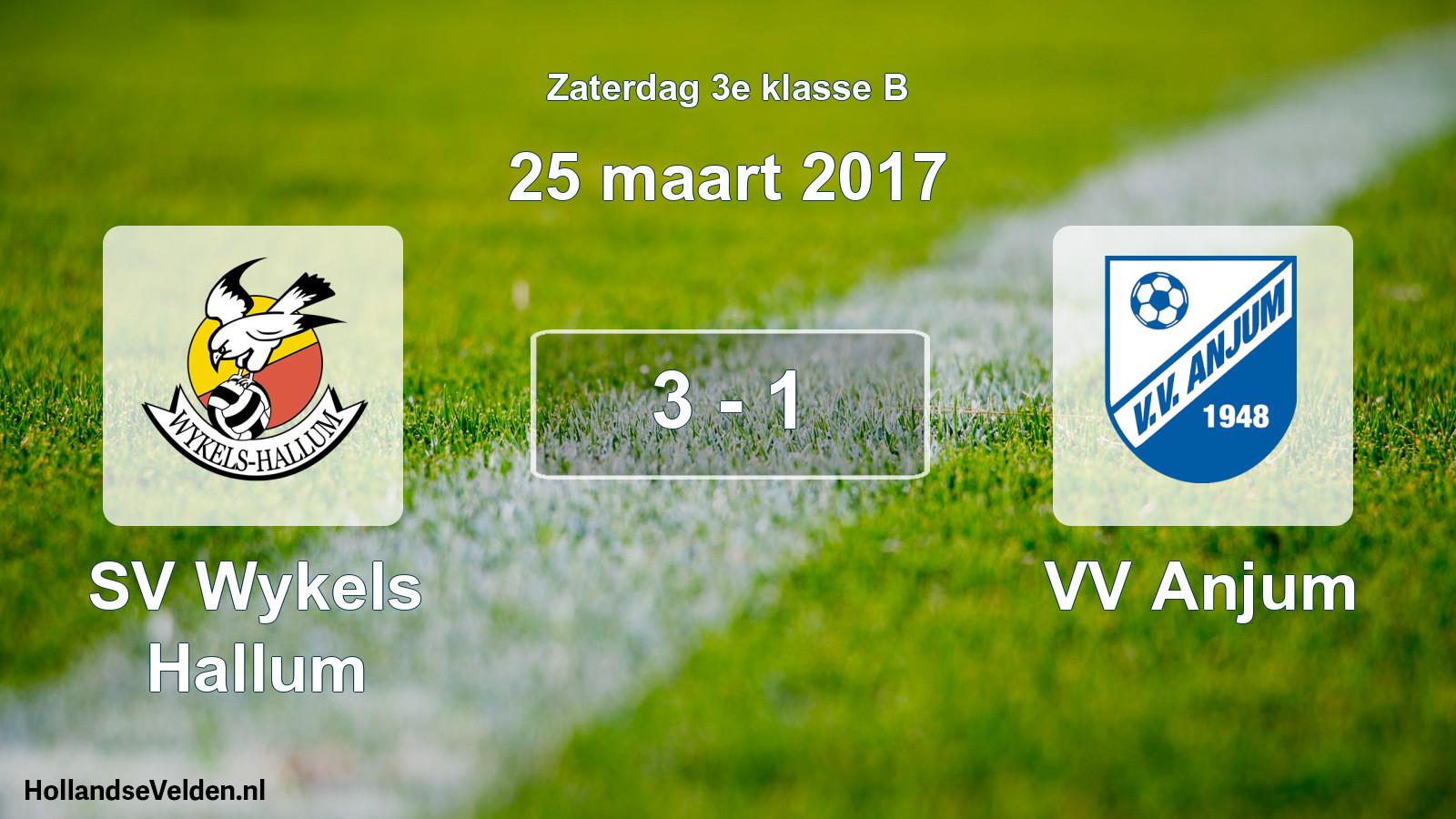 Total number of matches played: SV Wykels Hallum - VV Anjum 3 - 1 (25 March 2017)
