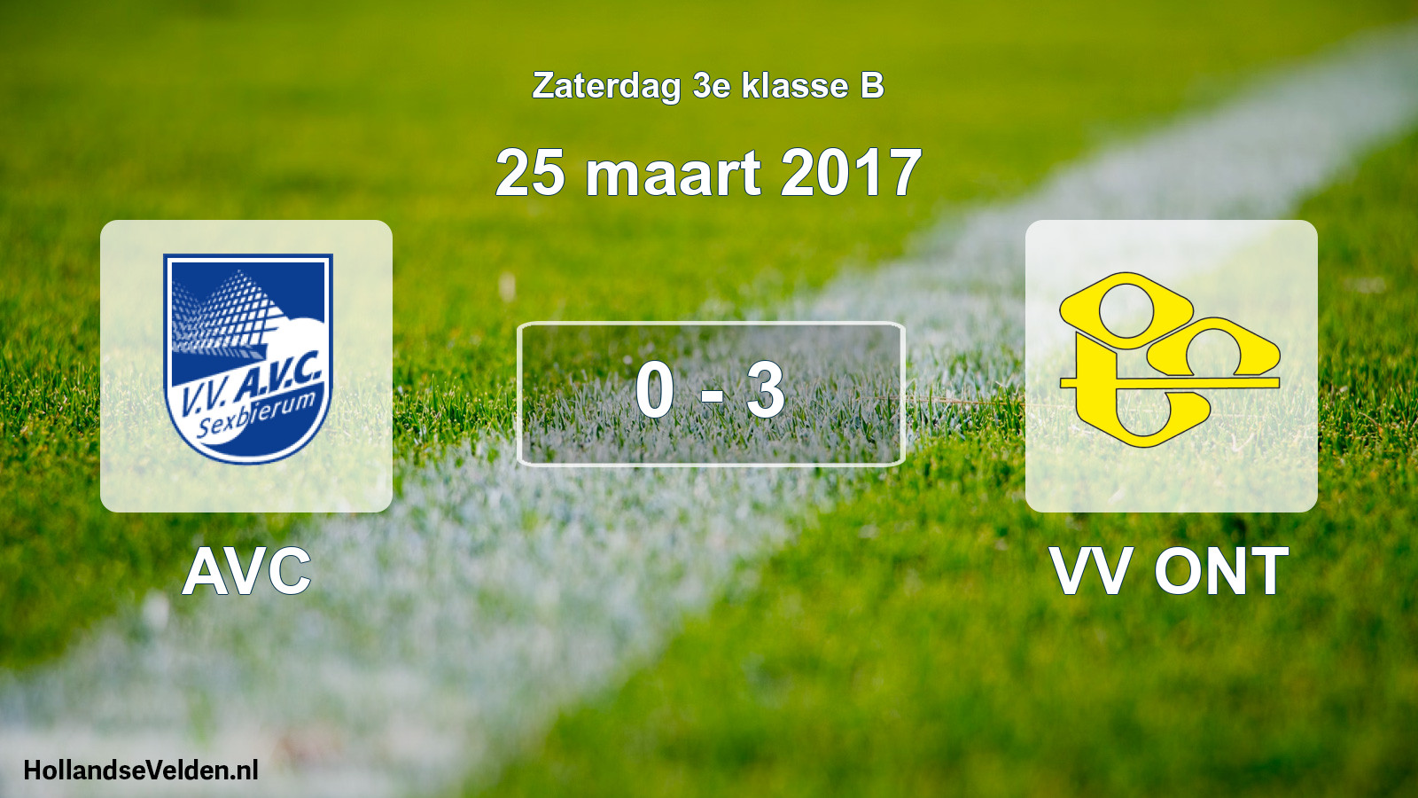 Total number of matches played: AVC - VV ONT 0 - 3 (25 March 2017)