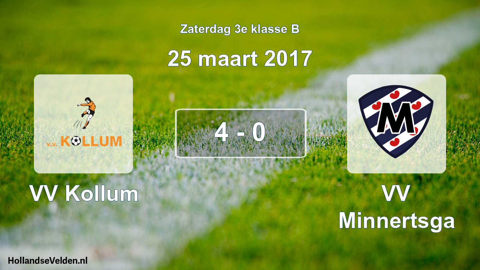 Total number of matches played: VV Kollum - VV Minnertsga 4 - 0 (25 March 2017)