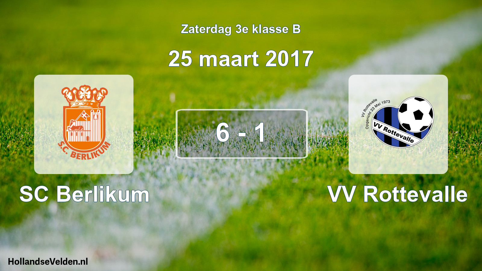 Total number of matches played: SC Berlikum - VV Rottevalle 6 - 1 (25 March 2017)