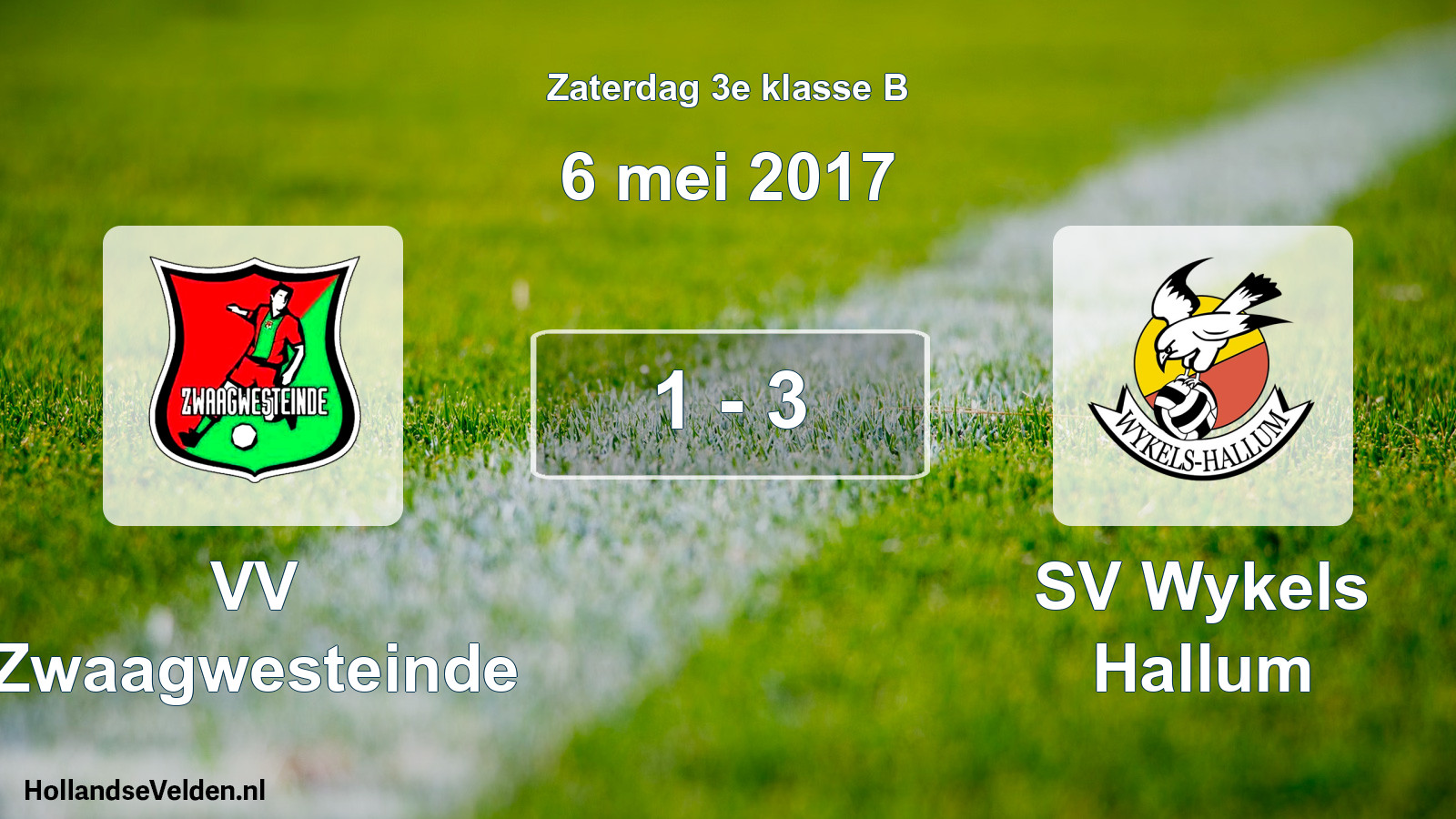 Total number of matches played: VV Zwaagwesteinde - SV Wykels Hallum 1 - 3 (6 May 2017)