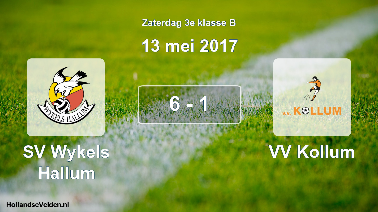 Total number of matches played: SV Wykels Hallum - VV Kollum 6 - 1 (13 May 2017)
