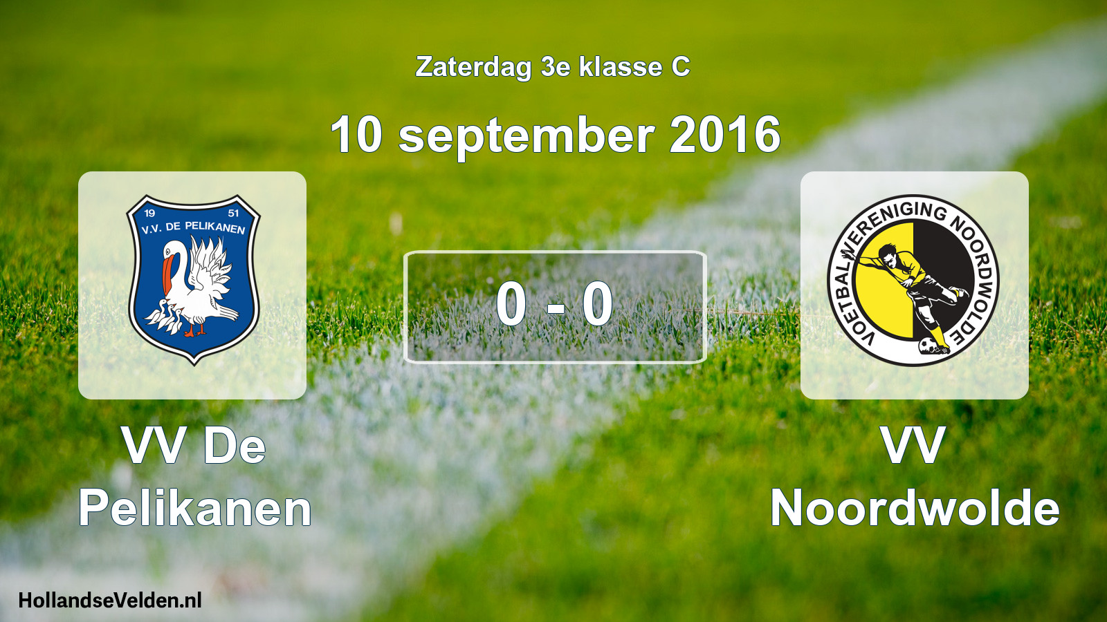 Total number of matches played: VV De Pelikanen - VV Noordwolde 0 - 0 (10 September 2016)