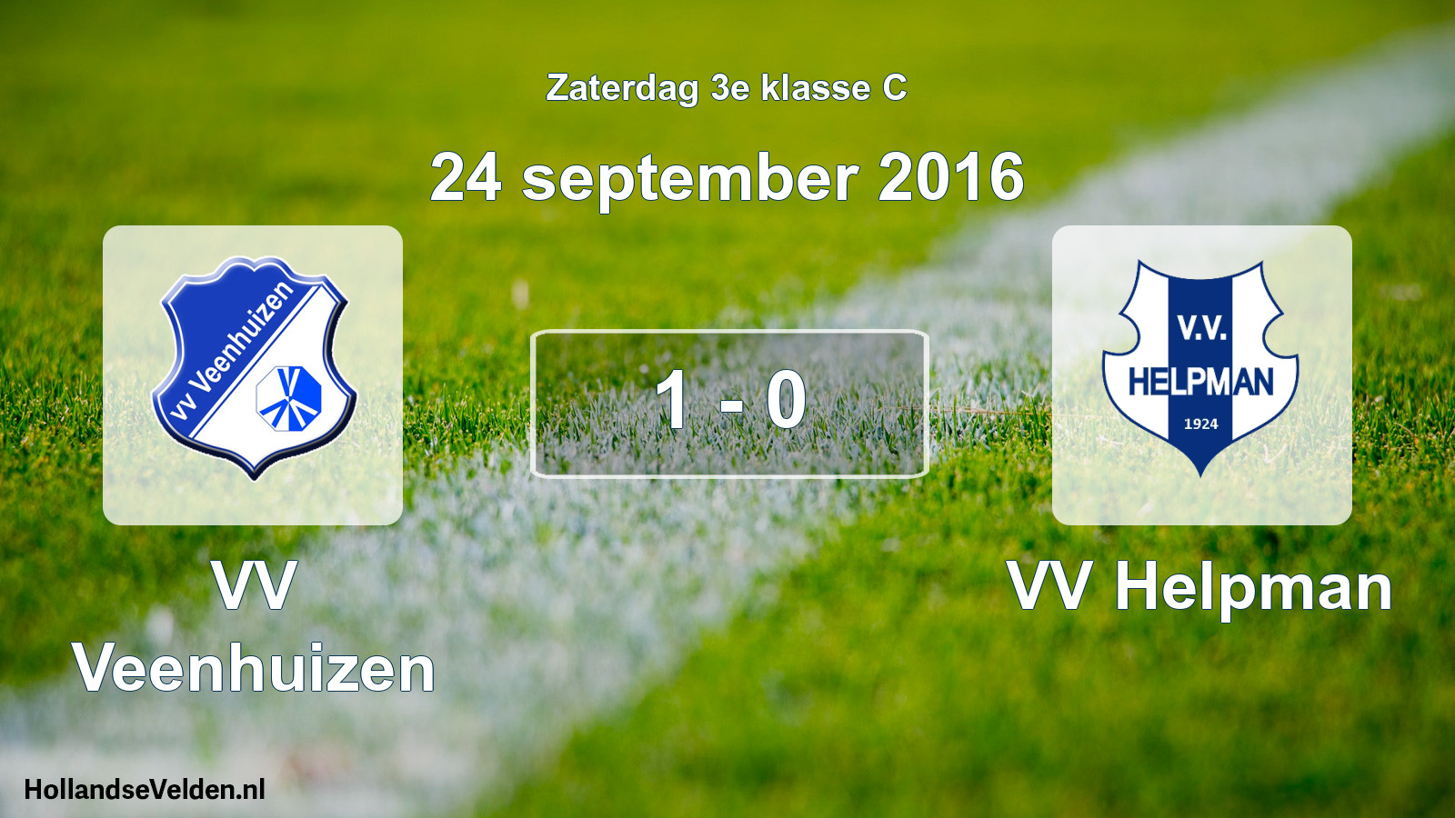 Total number of matches played: VV Veenhuizen - VV Helpman 1 - 0 (24 September 2016)