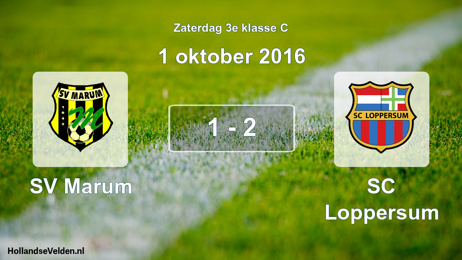 Total number of matches played: SV Marum - SC Loppersum 1 - 2 (1 October 2016)