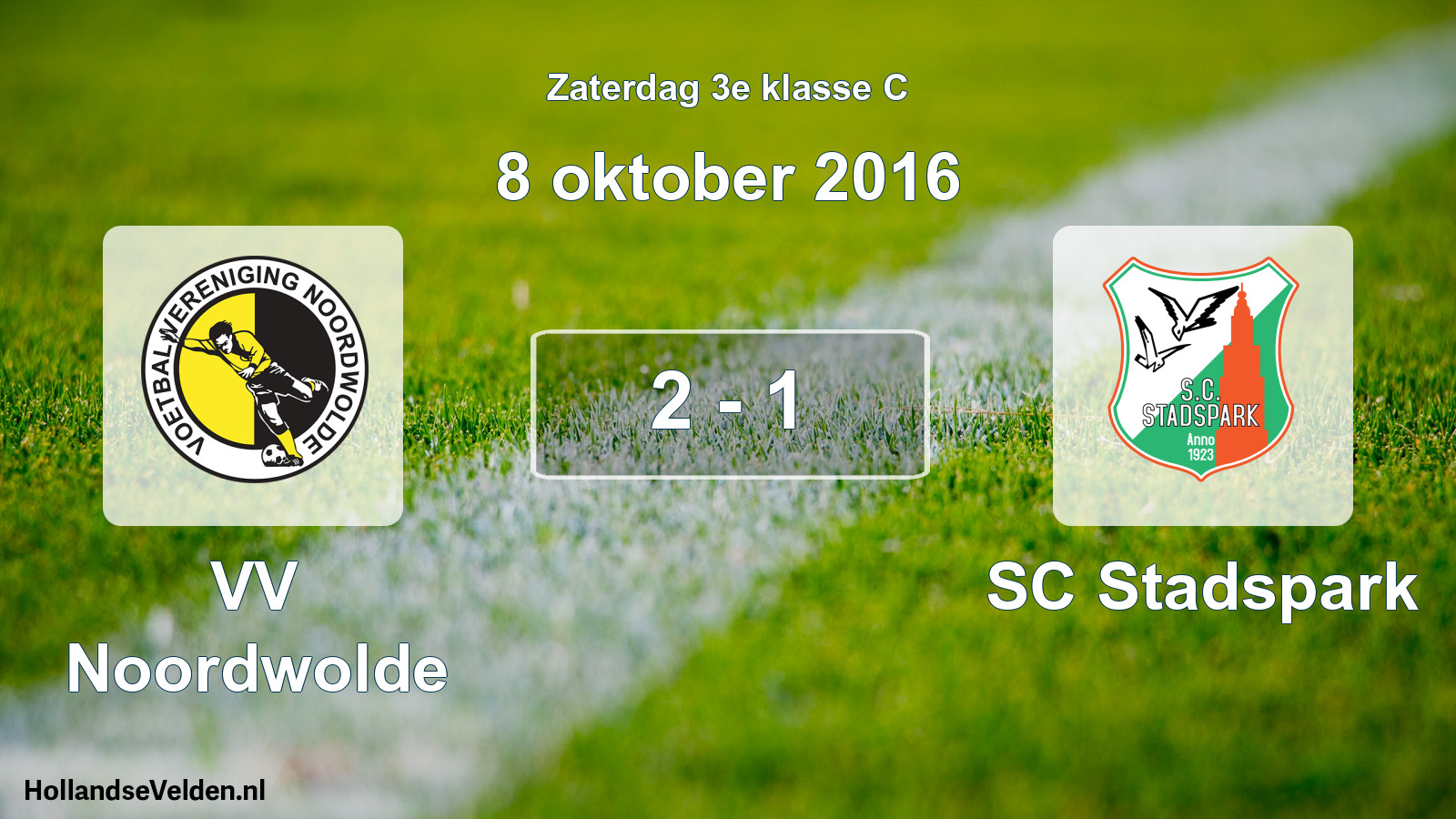 Total number of matches played: VV Noordwolde - SC Stadspark 2 - 1 (8 October 2016)