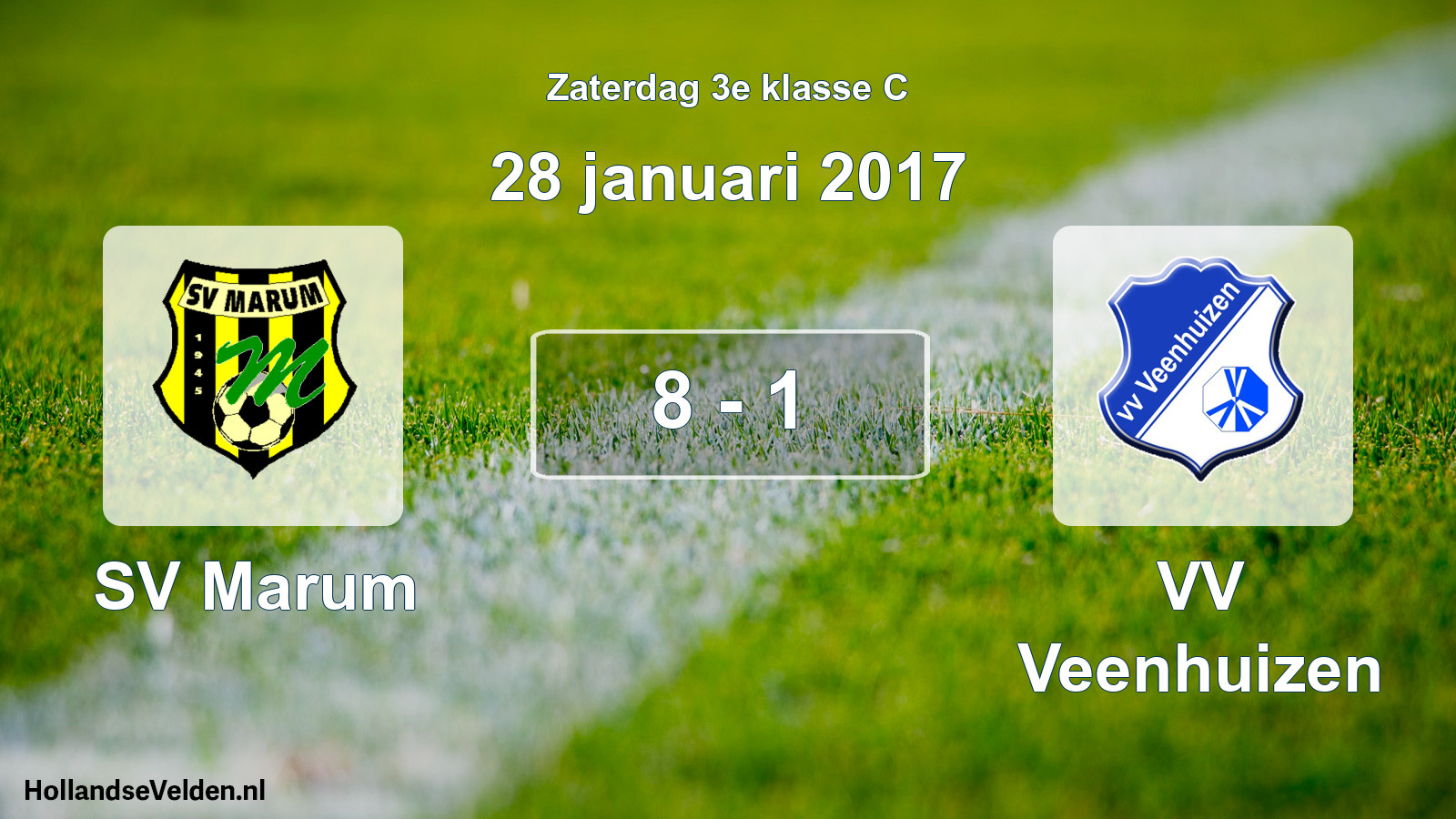 Total number of matches played: SV Marum - VV Veenhuizen 8 - 1 (28 January 2017)