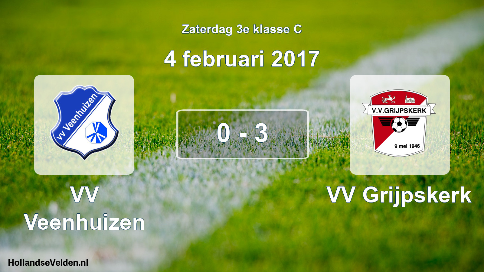 Total number of matches played: VV Veenhuizen - VV Grijpskerk 0 - 3 (4 February 2017)