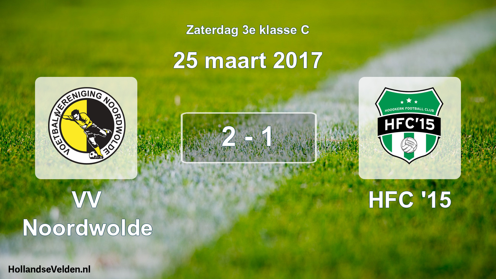 Total number of matches played: VV Noordwolde - HFC '15 2 - 1 (25 March 2017)
