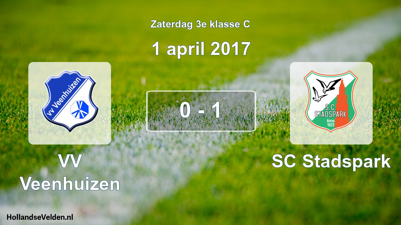Total number of matches played: VV Veenhuizen - SC Stadspark 0 - 1 (1 April 2017)