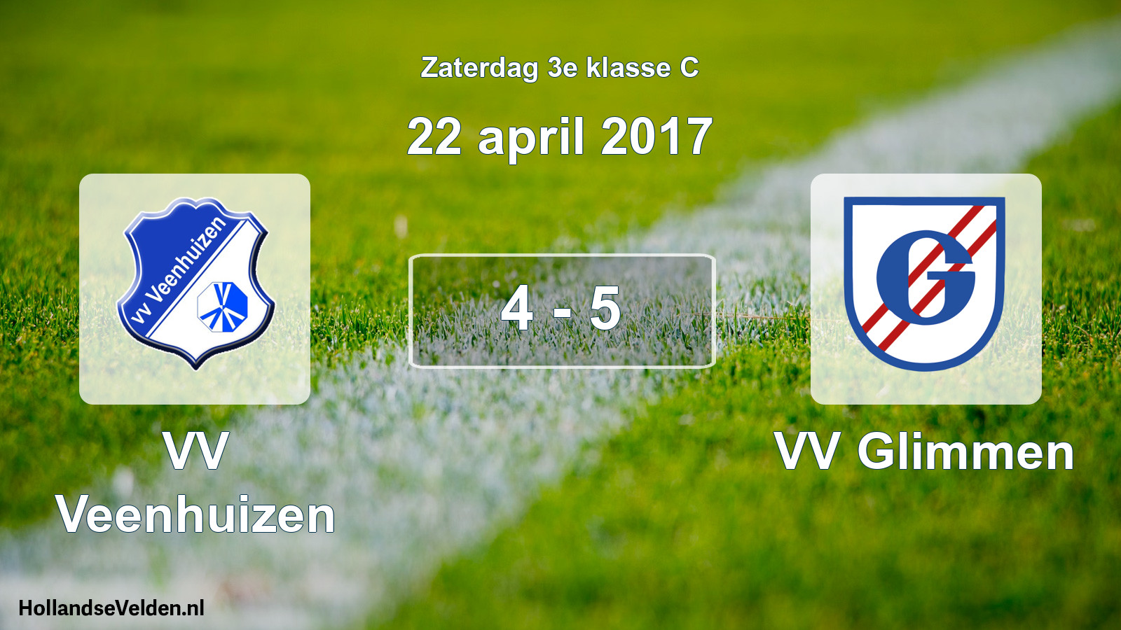 Total number of matches played: VV Veenhuizen - VV Glimmen 4 - 5 (22 April 2017)