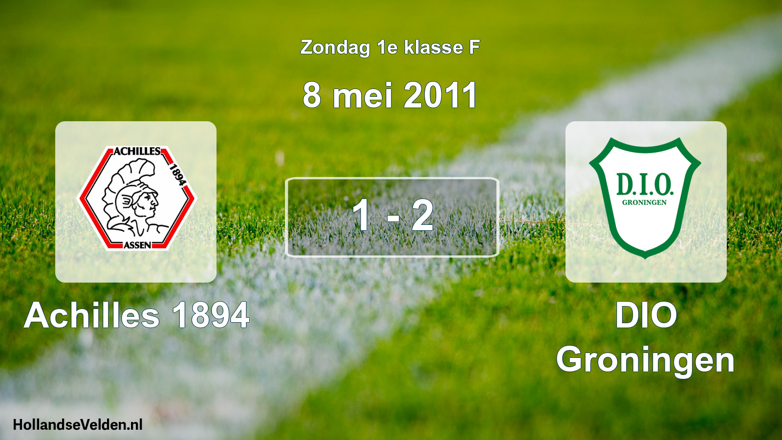 Total number of matches played: Achilles 1894 - DIO Groningen 1 - 2 (8 May 2011)