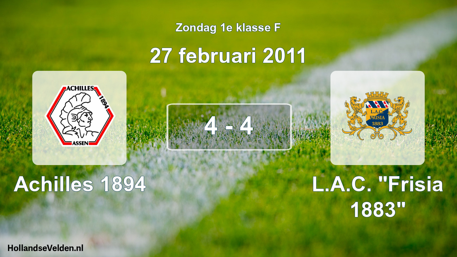 Total number of matches played: Achilles 1894 - L.A.C. 