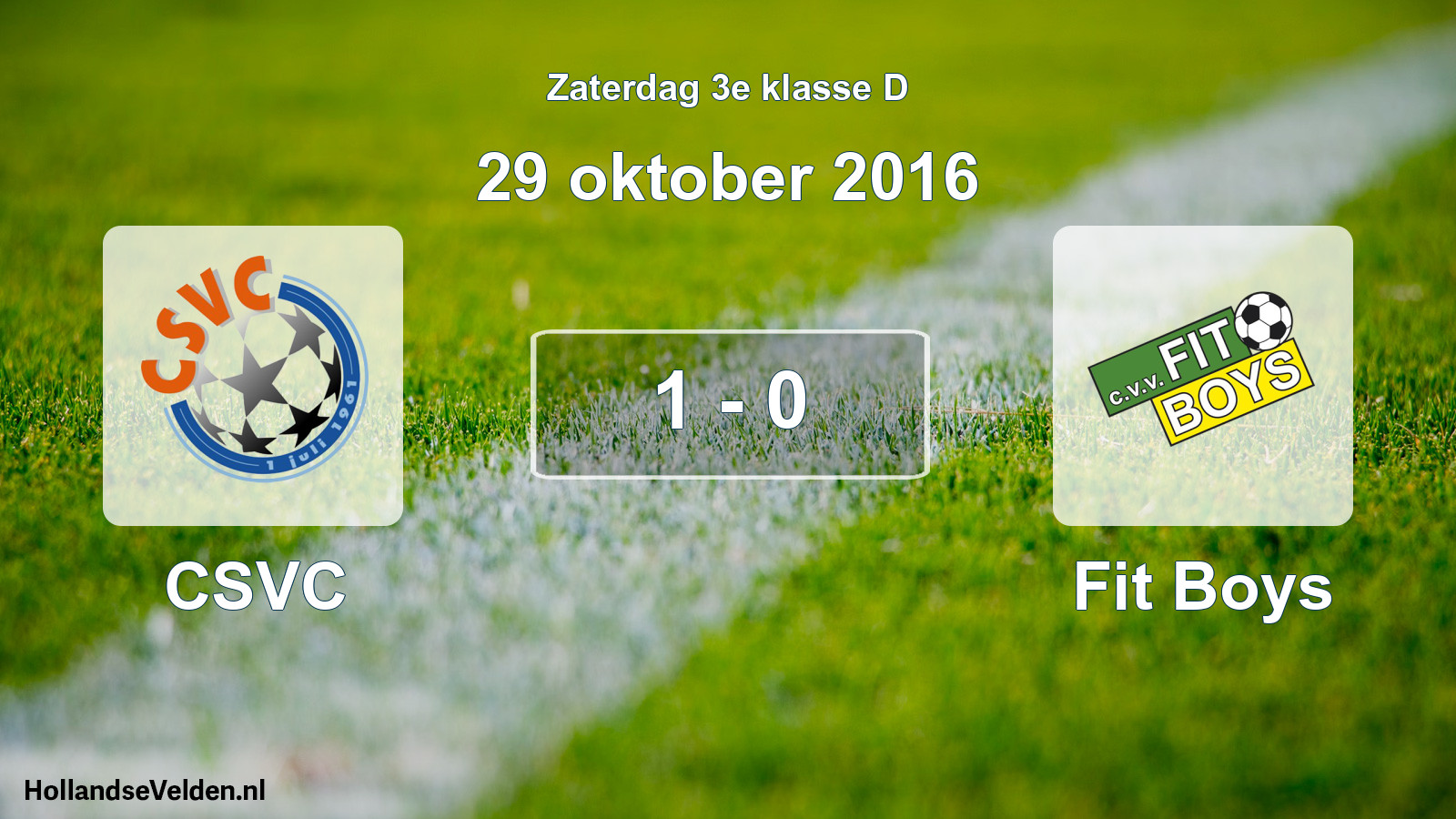 Total number of matches played: CSVC - Fit Boys 1 - 0 (29 October 2016)