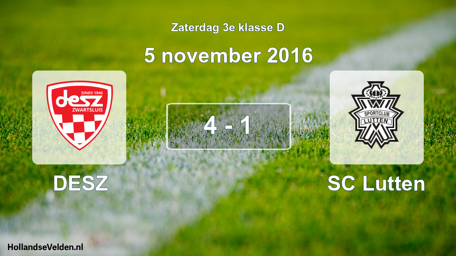 Total number of matches played: DESZ - SC Lutten 4 - 1 (5 November 2016)