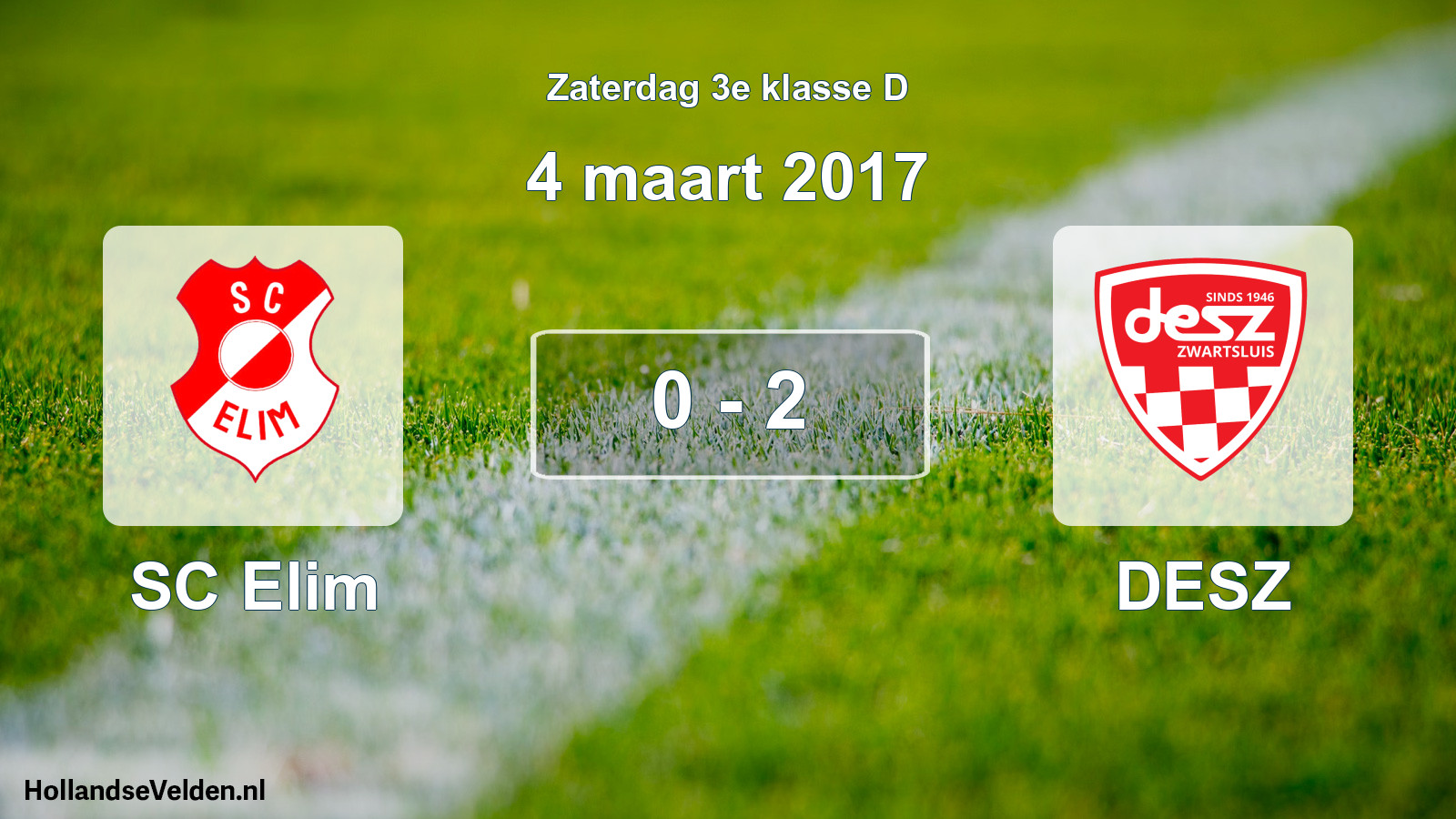 Total number of matches played: SC Elim - DESZ 0 - 2 (4 March 2017)
