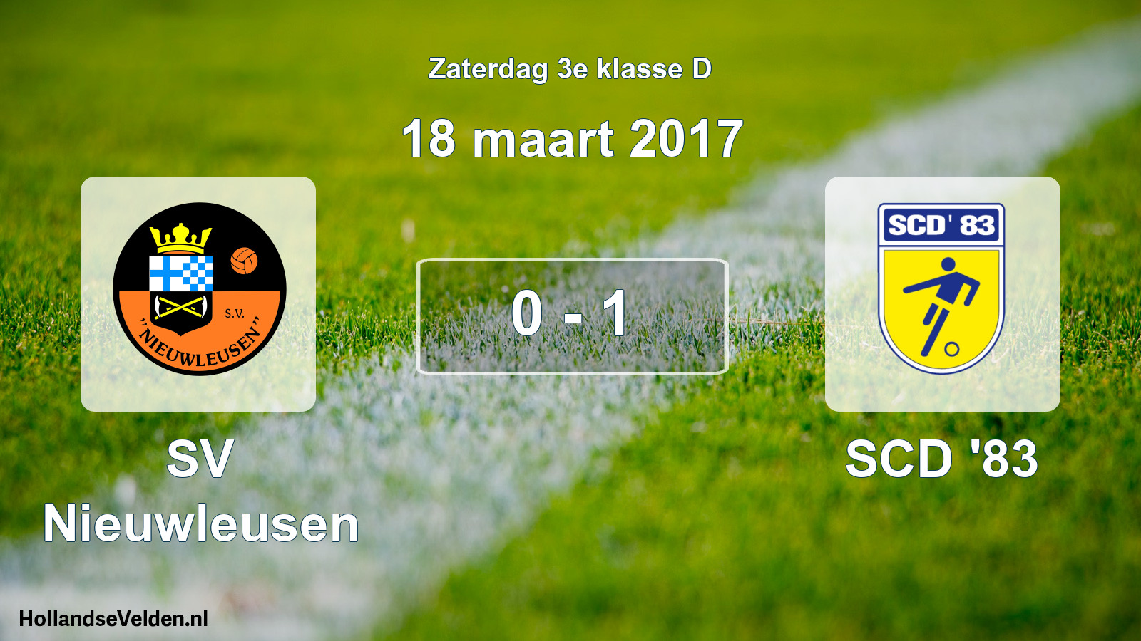 Total number of matches played: SV Nieuwleusen - SCD '83 0 - 1 (18 March 2017)