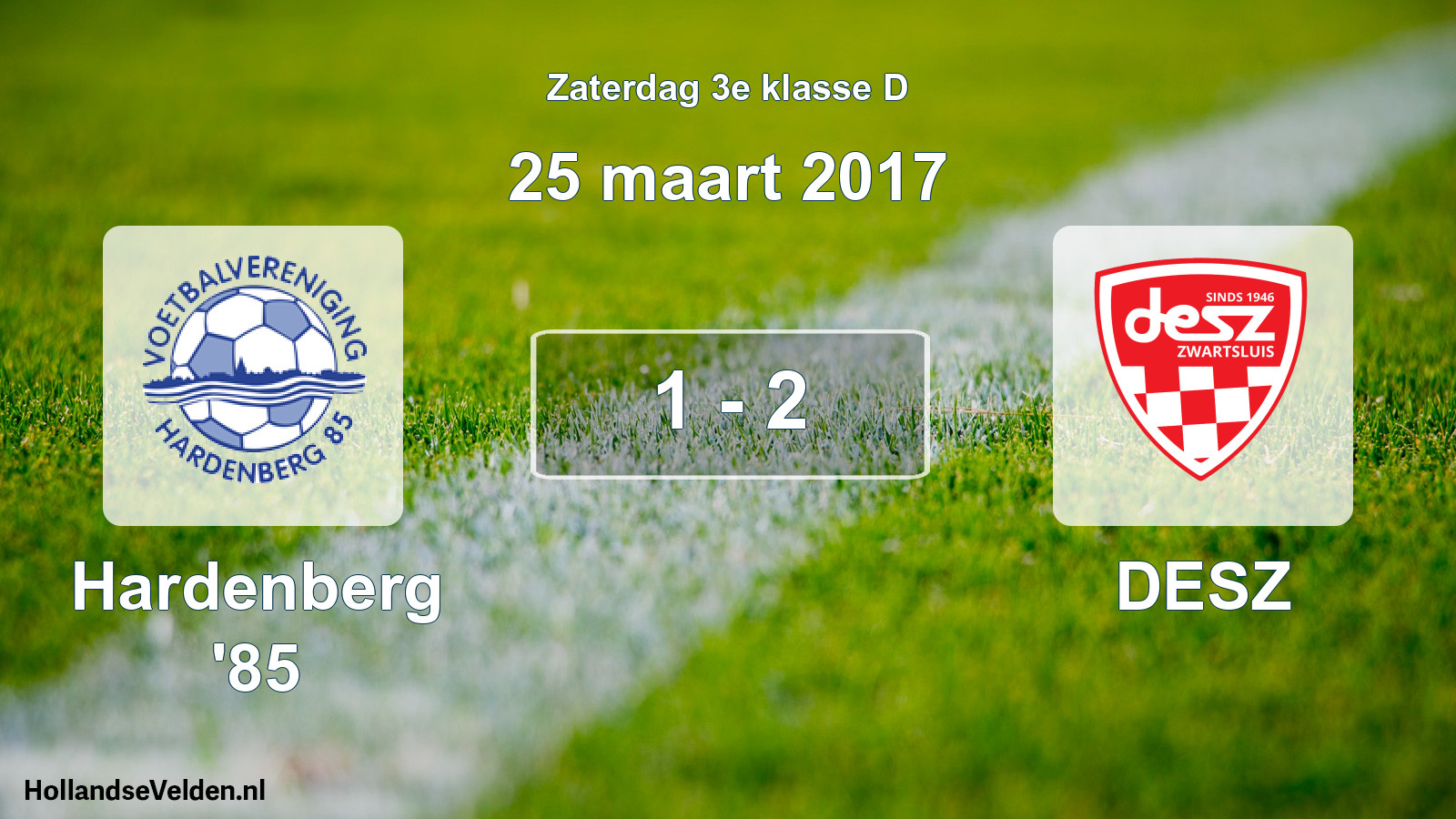 Total number of matches played: Hardenberg '85 - DESZ 1 - 2 (25 March 2017)