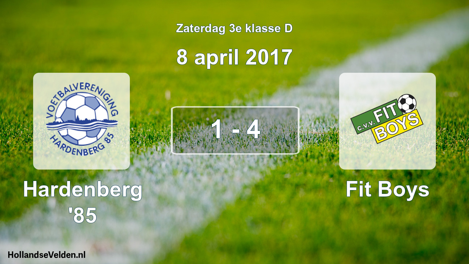 Total number of matches played: Hardenberg '85 - Fit Boys 1 - 4 (8 April 2017)