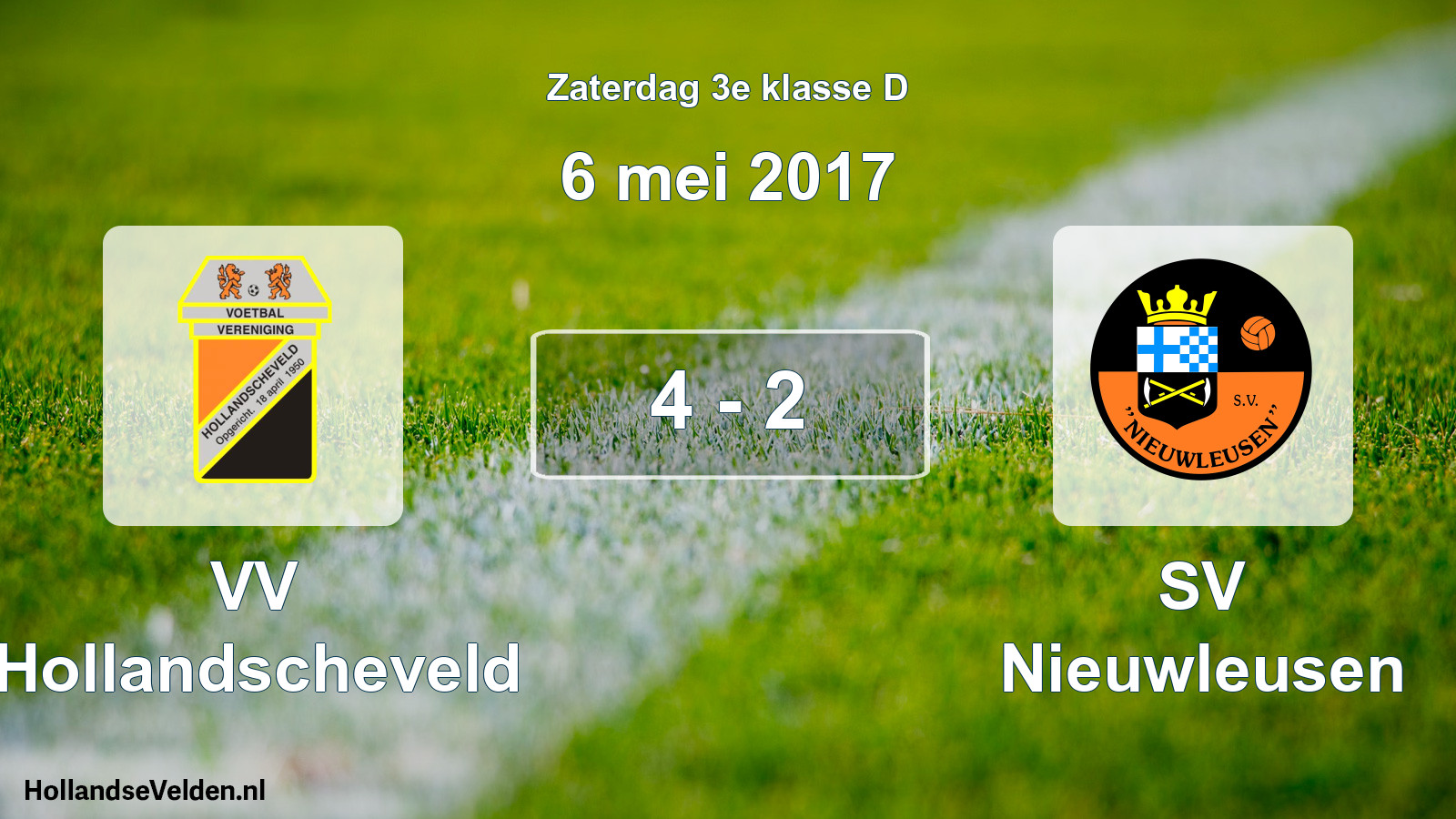 Total number of matches played: VV Hollandscheveld - SV Nieuwleusen 4 - 2 (6 May 2017)