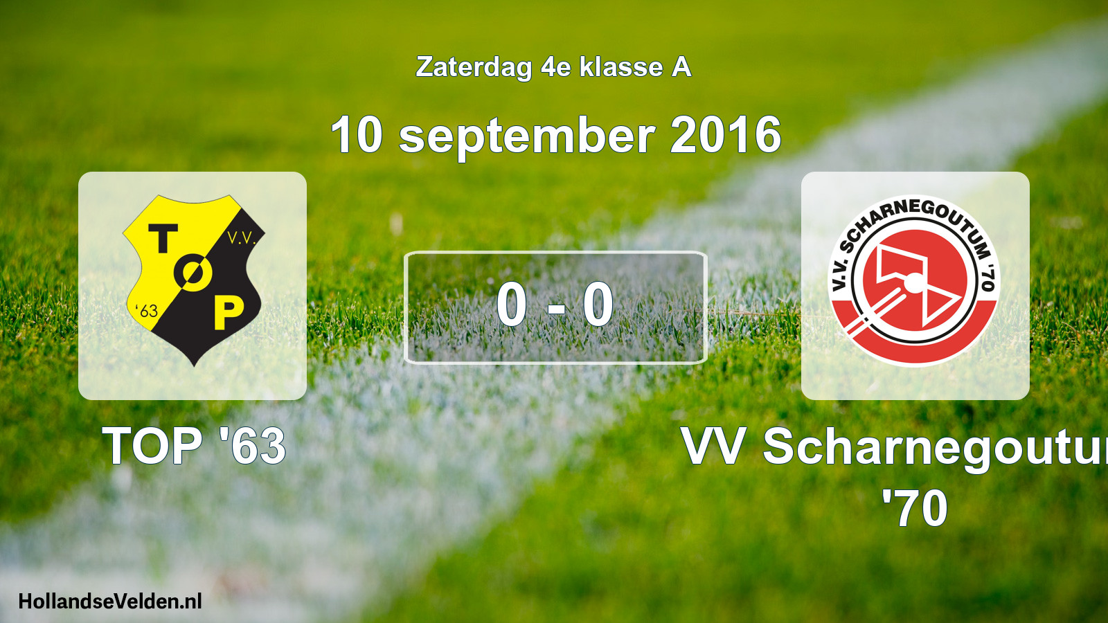 Total number of matches played: TOP '63 - VV Scharnegoutum '70 0 - 0 (10 September 2016)