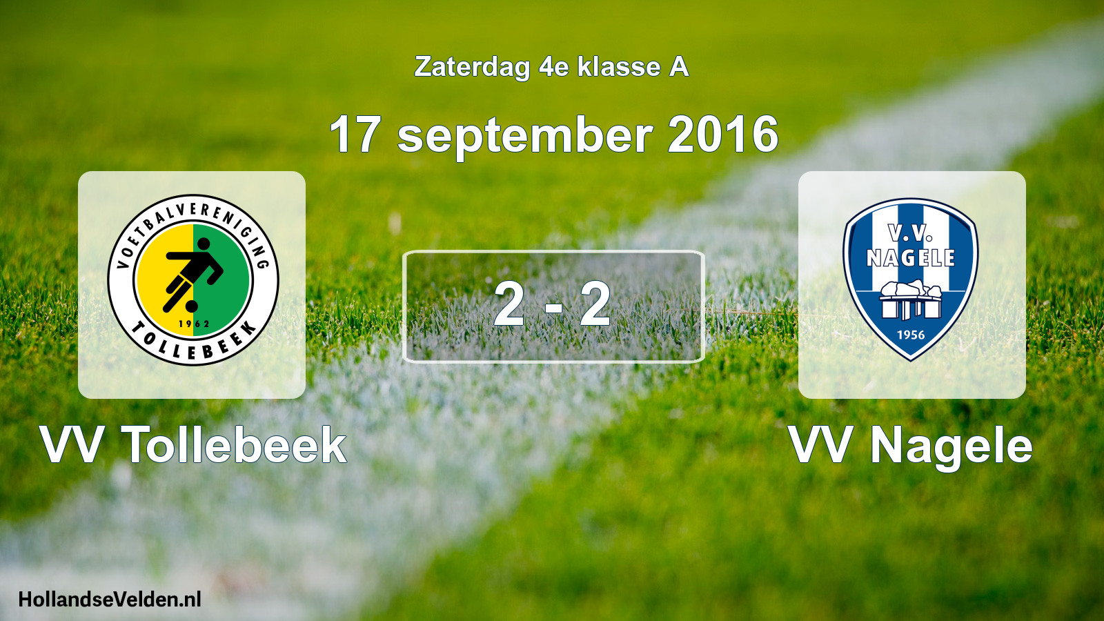 Total number of matches played: VV Tollebeek - VV Nagele 2 - 2 (17 September 2016)