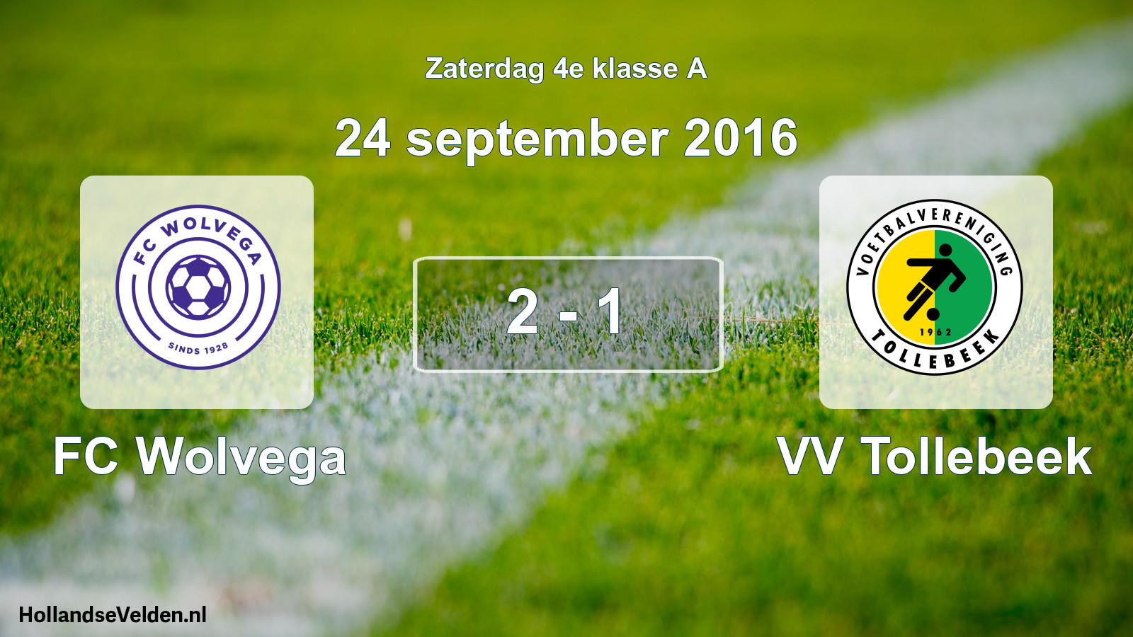 Total number of matches played: FC Wolvega - VV Tollebeek 2 - 1 (24 September 2016)
