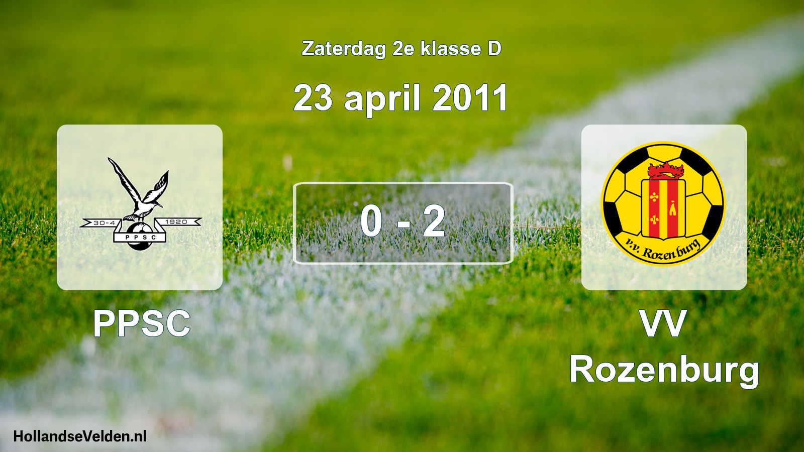 Total number of matches played: PPSC - VV Rozenburg 0 - 2 (23 April 2011)
