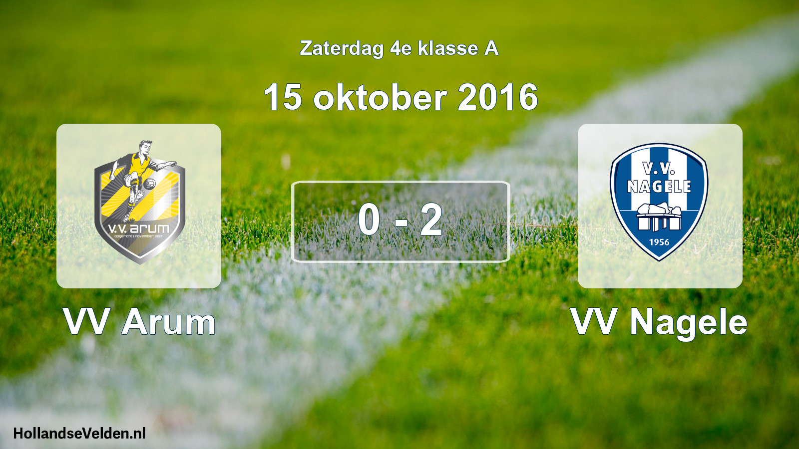Total number of matches played: VV Arum - VV Nagele 0 - 2 (15 October 2016)