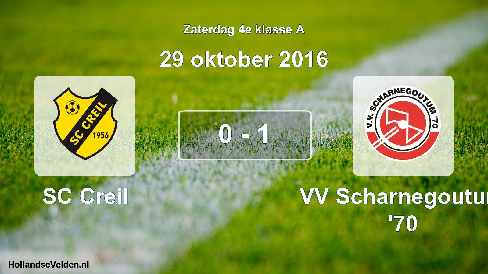 Total number of matches played: SC Creil - VV Scharnegoutum '70 0 - 1 (29 October 2016)