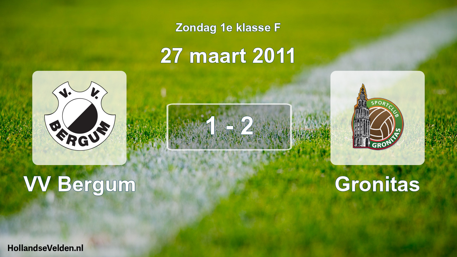 Total number of matches played: VV Bergum - Gronitas 1 - 2 (27 March 2011)