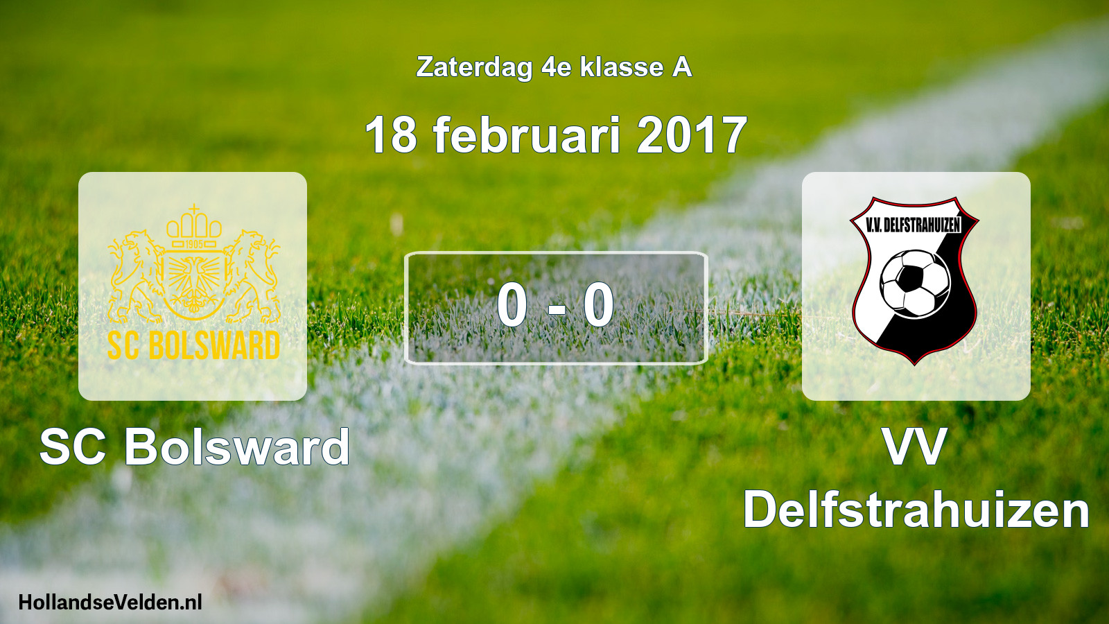 Total number of matches played: SC Bolsward - VV Delfstrahuizen 0 - 0 (18 February 2017)