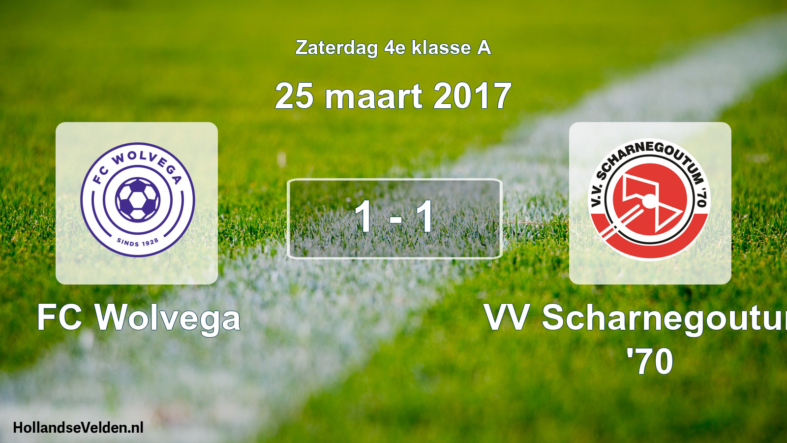 Total number of matches played: FC Wolvega - VV Scharnegoutum '70 1 - 1 (25 March 2017)