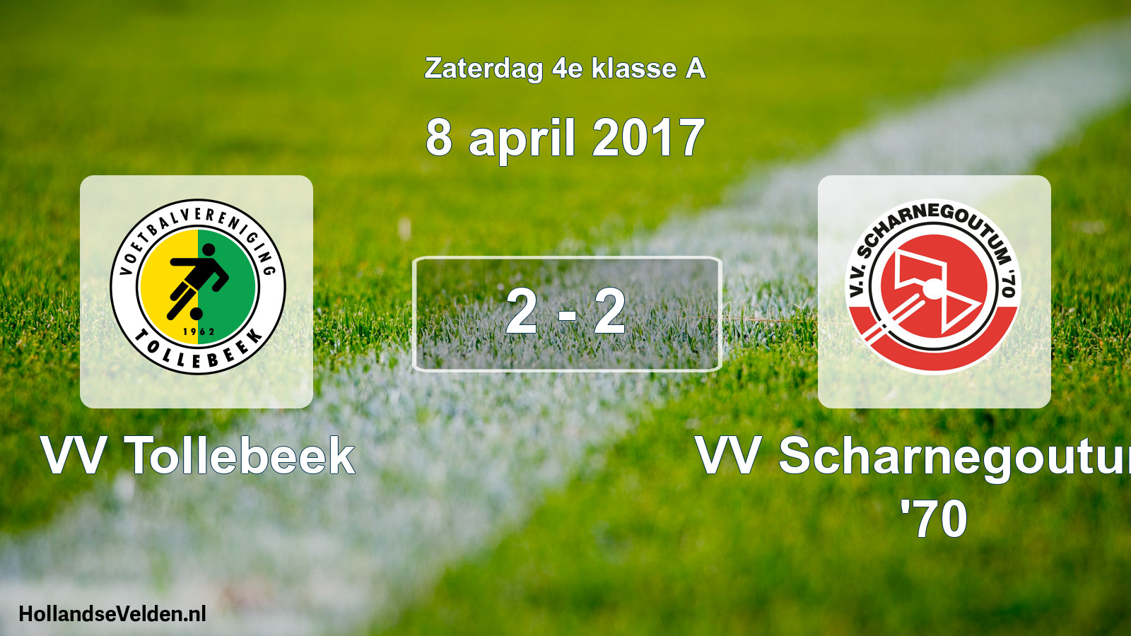 Total number of matches played: VV Tollebeek - VV Scharnegoutum '70 2 - 2 (8 April 2017)