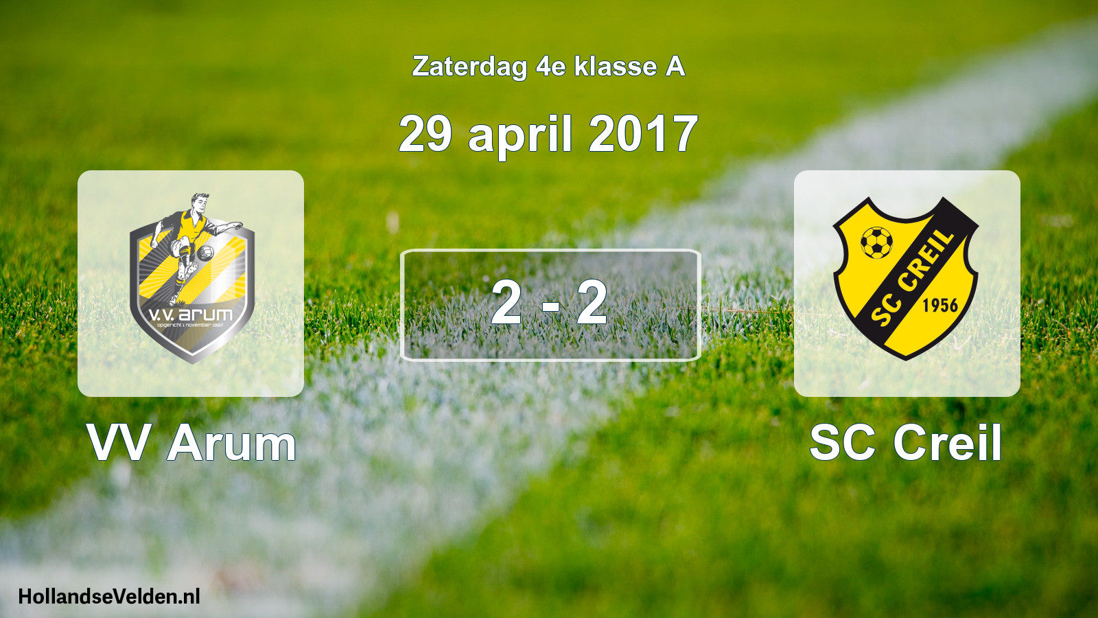 Total number of matches played: VV Arum - SC Creil 2 - 2 (29 April 2017)