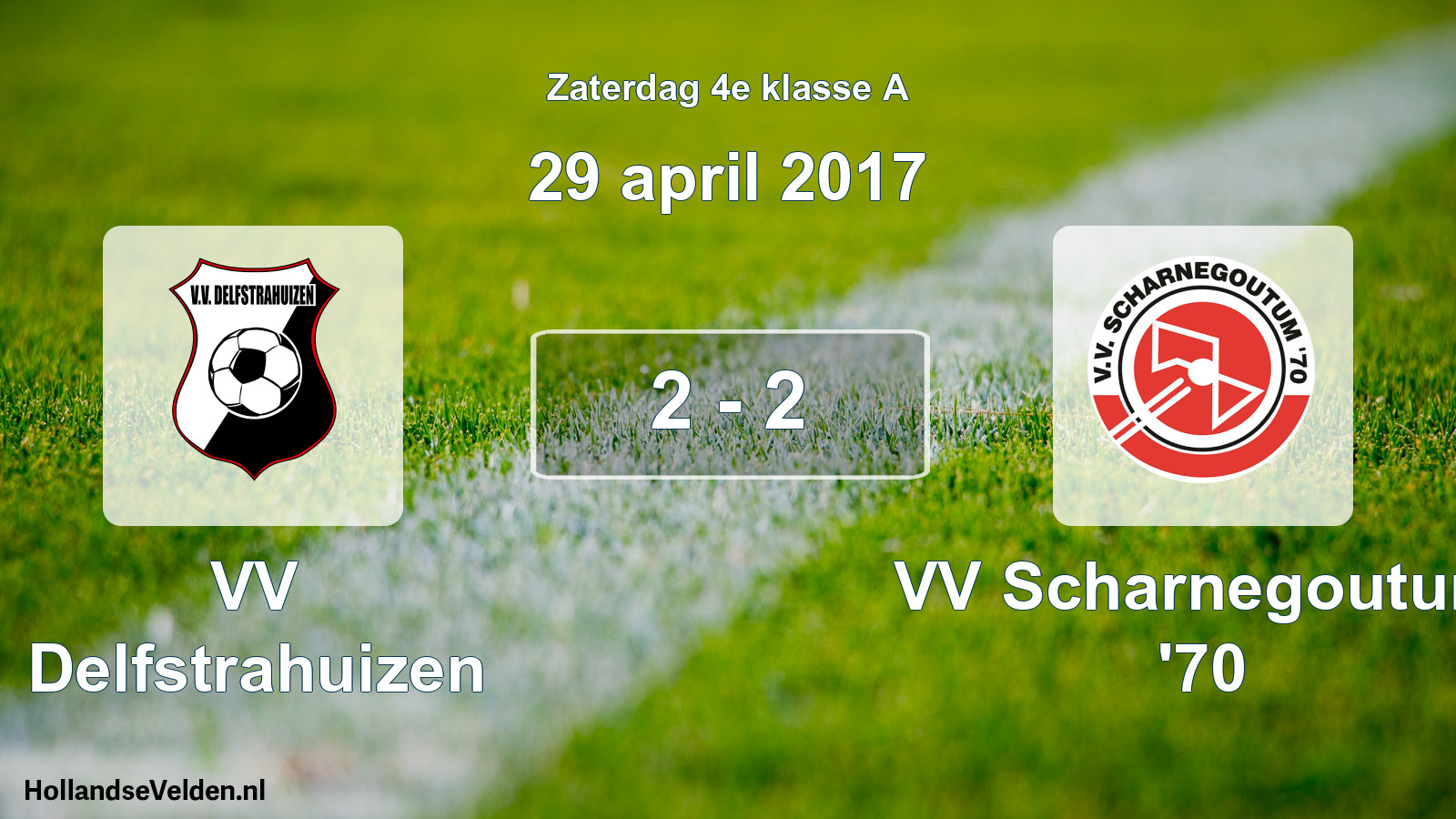 Total number of matches played: VV Delfstrahuizen - VV Scharnegoutum '70 2 - 2 (29 April 2017)